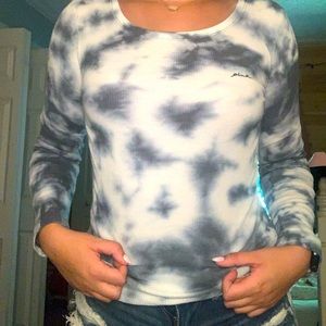 Pink sinched long sleeve size small